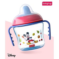 Babyhug Hard Spout Baby Sipper Cup with Anti-Spill Design, Pink & Purple-150 ml | BPA Free | Twin Handle | Lightweight