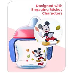 Babyhug Hard Spout Baby Sipper Cup with Anti-Spill Design, Pink & Purple-150 ml | BPA Free | Twin Handle | Lightweight