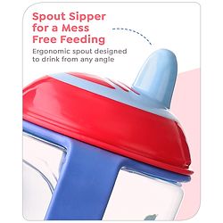 Babyhug Hard Spout Baby Sipper Cup with Anti-Spill Design, Pink & Purple-150 ml | BPA Free | Twin Handle | Lightweight