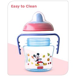 Babyhug Hard Spout Baby Sipper Cup with Anti-Spill Design, Pink & Purple-150 ml | BPA Free | Twin Handle | Lightweight