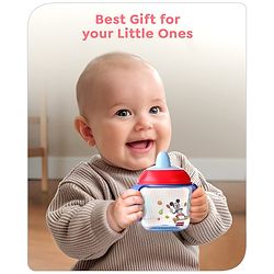 Babyhug Hard Spout Baby Sipper Cup with Anti-Spill Design, Pink & Purple-150 ml | BPA Free | Twin Handle | Lightweight
