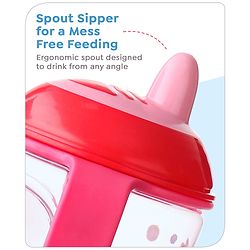 Babyhug Hard Spout Baby Sipper Cup with Anti-Spill Design, Pink & Purple-150 ml | BPA Free | Twin Handle | Lightweight