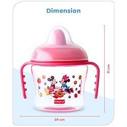 Babyhug Hard Spout Baby Sipper Cup with Anti-Spill Design, Pink & Purple-150 ml | BPA Free | Twin Handle | Lightweight