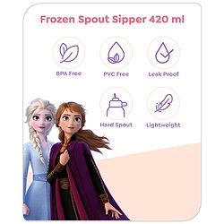 Babyhug Disney Spout Sipper with Frozen Print Purple - 420 ml