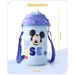 Babyhug Disney Straw Sipper with Strap & Mickey Mouse Print - 360 ml