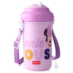 Babyhug Disney Straw Sipper with Strap & Mickey Mouse Print - 360 ml