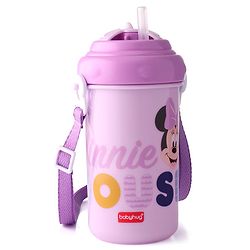 Babyhug Disney Straw Sipper with Strap & Mickey Mouse Print - 360 ml