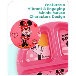 Babyhug Disney Minnie Mouse 3 Section Plate - Pink