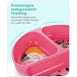 Babyhug Disney Minnie Mouse 3 Section Plate - Pink