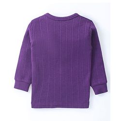 Babyhug Front Open Full Sleeves Thermal Vest - Purple