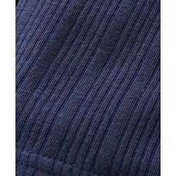 Babyhug Front Open Full Sleeves Thermal Vest Solid Colour - Navy