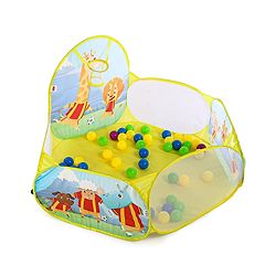 Babyhug Jump & Joy Jungle Animal Activity Ball Pool  Set With 50 Colourful Balls for Kids|Ball Pit for Kids 2+ Years |Birthday Gift for Kids|BIS Certified