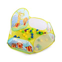 Babyhug Jump & Joy Jungle Animal Activity Ball Pool  Set With 50 Colourful Balls for Kids|Ball Pit for Kids 2+ Years |Birthday Gift for Kids|BIS Certified