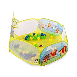 Babyhug Jump & Joy Jungle Animal Activity Ball Pool  Set With 50 Colourful Balls for Kids|Ball Pit for Kids 2+ Years |Birthday Gift for Kids|BIS Certified