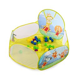 Babyhug Jump & Joy Jungle Animal Activity Ball Pool  Set With 50 Colourful Balls for Kids|Ball Pit for Kids 2+ Years |Birthday Gift for Kids|BIS Certified