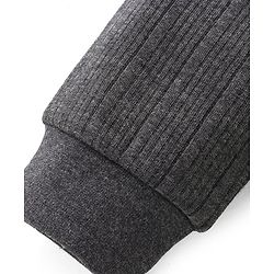 Babyhug Cotton Full Length Thermal Leggings Solid - Grey