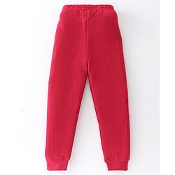 Babyhug  Full Length Legging Thermal with Striped Design  - Red