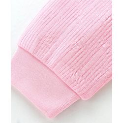 Babyhug Cotton Full Length Thermal Leggings Solid Colour - Pink