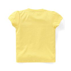 Babyhug Cotton Half Sleeves Capri Night Suit With Floral Print - Yellow
