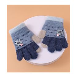 Babyhug  Woollen Gloves with Star Applique - Navy