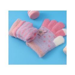 Babyhug  Woollen Gloves with Star Applique - Lavender