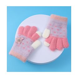 Babyhug  Woollen Gloves with Star Applique - Lavender