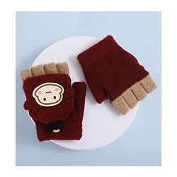 Babyhug Woollen Gloves with  Applique - Maroon