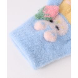 Babyhug Woollen Gloves with Bunny Print - Blue