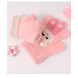 Babyhug Woollen Gloves with Bunny Print - Blue