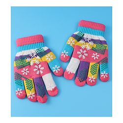 Babyhug Woollen Gloves with Snow Print - Multicolor