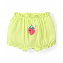 Babyhug 100% Cotton Knit Bloomers with Floral & Strawberry Print Pack of 3 - Multicolour