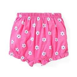 Babyhug 100% Cotton Knit Bloomers with Floral & Strawberry Print Pack of 3 - Multicolour