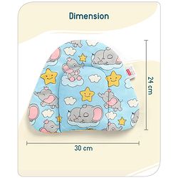 Babyhug Cloud Shaped Head Shaping Rai ( Mustard Seed ) Pillow Cloud Print- Pink