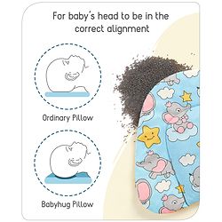 Babyhug Cloud Shaped Head Shaping Rai ( Mustard Seed ) Pillow Cloud Print- Pink