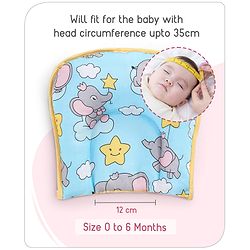 Babyhug Cotton Elephant Print Bedding Set Pack of 4 - Blue
