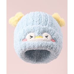 Babyhug Woolen Cap with Applique - White