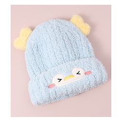 Babyhug Woolen Cap with Applique - White