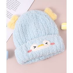 Babyhug Woolen Cap with Applique - White