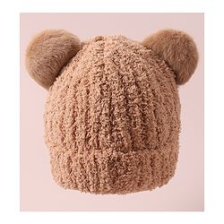 Babyhug Woolen Cap with Applique - White