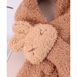 Babyhug Woollen Cap & Sets with Knot & Applique - Brown