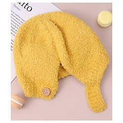 Babyhug Woollen Cap with Applique - Yellow