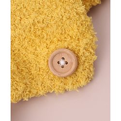 Babyhug Woollen Cap with Applique - Yellow