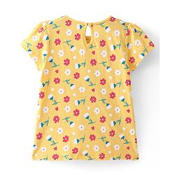 Babyhug Cotton Knit Half Sleeves Tops with Polka Dots & Floral Print Pack of 3 - Pink Blue & Yellow