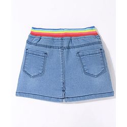 Babyhug Denim Stretchable Skirt - Blue