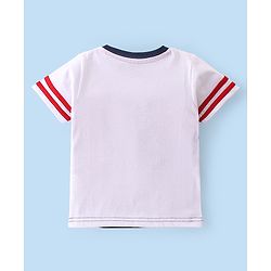 Babyhug Cotton Knit Half Sleeves Number Printed T-Shirt & Denim Shorts Set - Multicolor