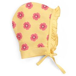 Babyhug 100% Cotton Bonnet Cap with Floral Print Pack of 2 - Multicolor