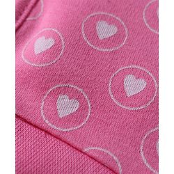 Babyhug 100% Cotton Cap with Knot Heart Print Pack of 2 - Pink & Green