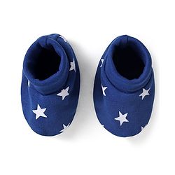 Babyhug 100% Cotton Mittens & Booties Set Star Print - Navy Blue