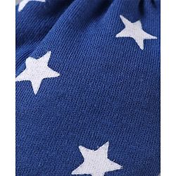 Babyhug 100% Cotton Mittens & Booties Set Star Print - Navy Blue