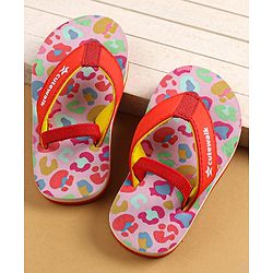 Cute Walk by Babyhug Slip On Flip Flops with Back Strap Closure - Red